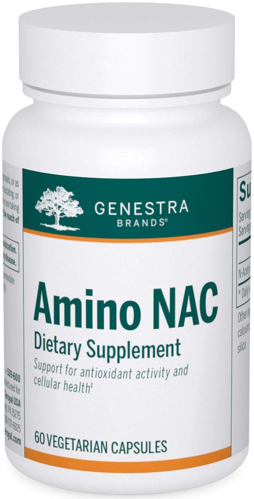 Genestra Merken Amino NAC Vegan N-Acetyl-L-Cysteine Formula 60 capsules