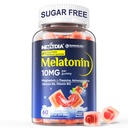 Suikervrij Melatonine Gummies 10mg 20mg Magnesium Glycinate Melatonine voor volwassenen, Ashwagandha, L-Theanine, B6, B12, citroenbalsem en kamille voor diepe ontspanning, Antioxidant, Veganist, 60 dagen