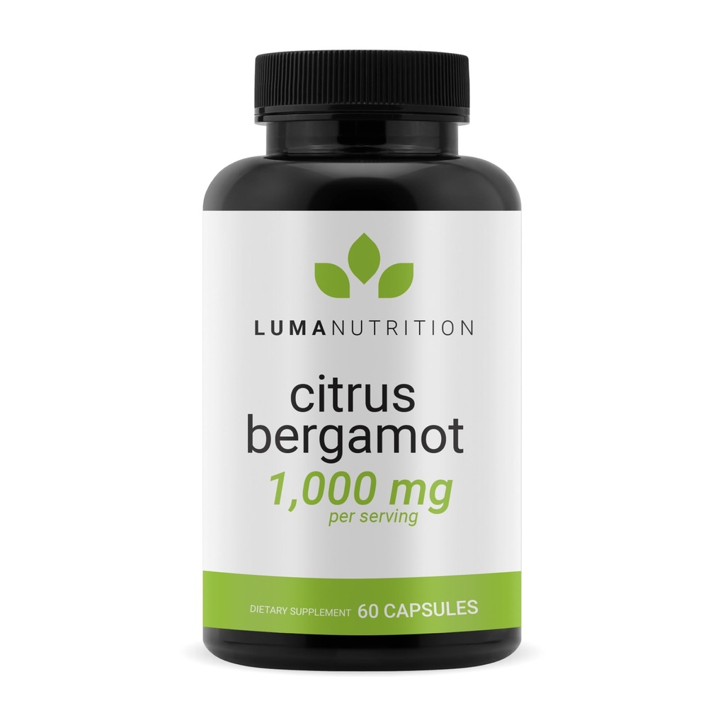 Luma Nutrition Citrus Bergamot 1000mg - Supplément Citrus Bergamot - Fabriqué aux États-Unis - Vétéran possédé - 60 Capsules