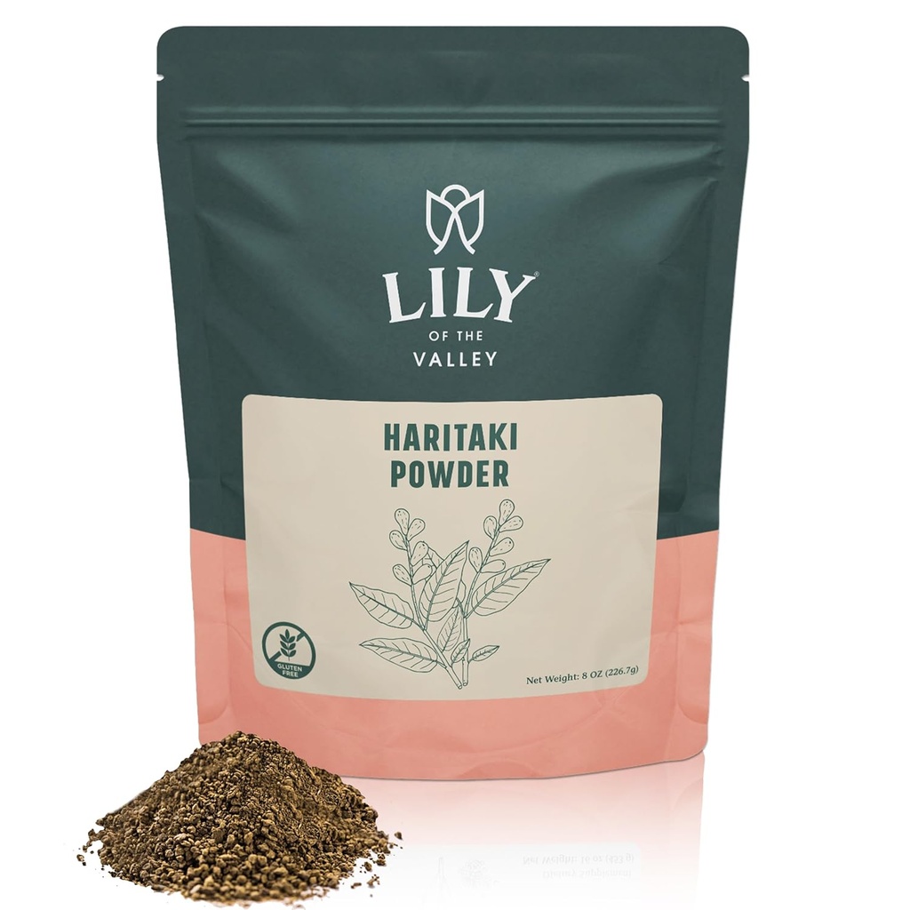 Lily of the Valley Haritaki Powder - Terminalia Chebula - Sourced from India - An Ayurvedic Herb - 100% Natural &No Added Conservative - Vegan & Gluten-Free (8oz, 226g) - Pakket mei Vary