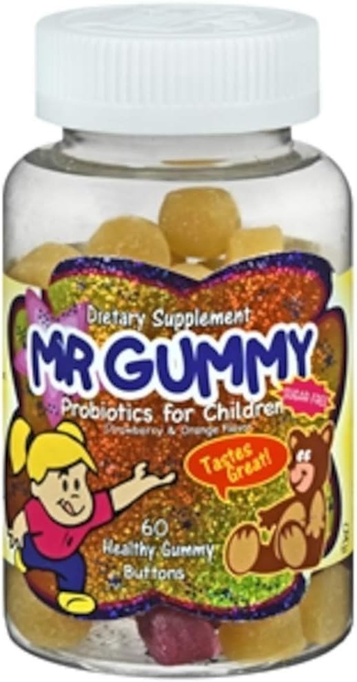 De heer Gummy Probiotica voor kinderen, aardbei & Orange, 60 Elk
