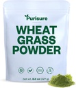 Poudre d'herbe de blé purisure, 8 oz, poudre d'herbe de blé, superaliments verts pour salades, smoothie et shakes, poudre de superaliments riche en vitamines, fibres et minéraux d'immunité, 76 portions