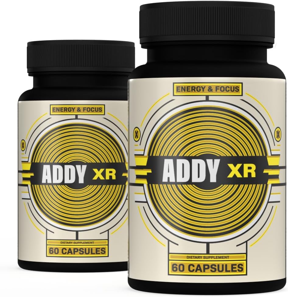 ADDY XR - Adderall Alternative - Luxury Energy Management - Focus & Energy Supplement - High End Brain Booster - Focus, energie en geheugenondersteuning Vitaminen - Clean Energy - Sharp Focus - 2 Pack (2)
