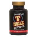 NaturesPlus T Homme - 60 Capsules végétariennes - Promotion du gain musculaire et de l'endurance, Enhancer d'humeur - Sans gluten - 30 portions totales