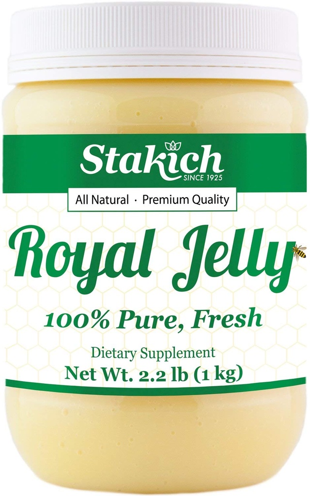 Stakich Fresh Royal Jelly - Pure, All Natural - Geen additieven/smaken/middelen toegevoegd - 1 Kilogram (2.2 pond)
