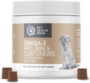 Omega Bites voor honden - Kauwbare visolie supplement met Omega 3 vetzuren en vitamine E voor de gezamenlijke gezondheid en huid & Coat Health - 60 Tel.