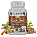 Ceylan Capsules de cannelle, support énergie, coeur et métabolisme, pilules de cannelle certifiées biologiques Ceylan, non OGM, végétalien, sans gluten - 120 capsules