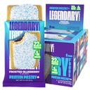 Legendary Foods 22g Proteïne Pastry+ Frosted Blueberry, Low Carb Meal Replacement Bar - Lage Glykemie, Glutenvrije Protien Snacks - Gezonde Keto Snack Box 8 Zero Sugar Energy Bars - Diabetic Friendly