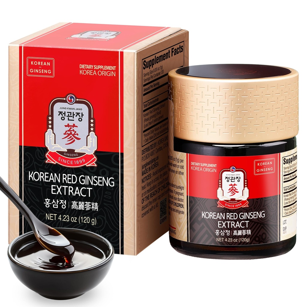 CheongKwanJang KGC [Extrait concentré de ginseng rouge coréen 120g] 100 % Racines de ginseng coréennes de 6 ans, booster système immunitaire, endurance énergétique, antioxydants Mémoire saine, circulation sanguine