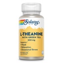 SOLARAY L-Theanine 200mg met groene thee - gezonde stemming, ontspanning en af en toe stress ondersteuning - Lab geverifieerd, veganistisch, glutenvrij - 90 porties, 90 VegCaps