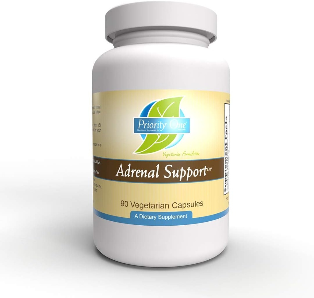 Prioriteit Eén Vitaminen Adrenale Ondersteuning 90 Capsules Vegetarische Adrenale Ondersteuning