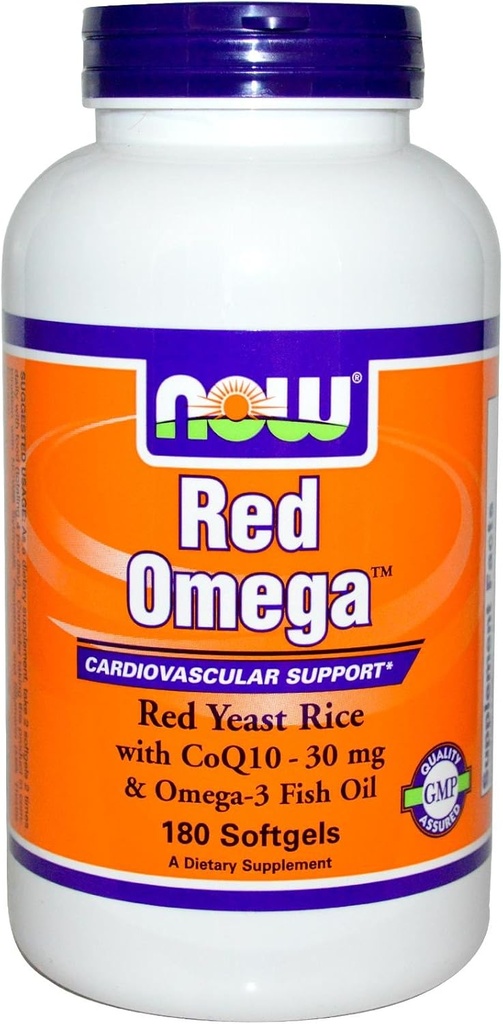 NOW Foods - Red Omega Red Gist Rice with CoQ10 30 mg. - 180 Softgels