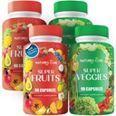 Supplément à base de fruits et légumes de la nature - 360 Capsules - 100% Super Fruit et Vitamine Légume, Fabriqué aux États-Unis, Sans soja, Vegan, Forme Capsule - 90 Compte (paquet de 4)