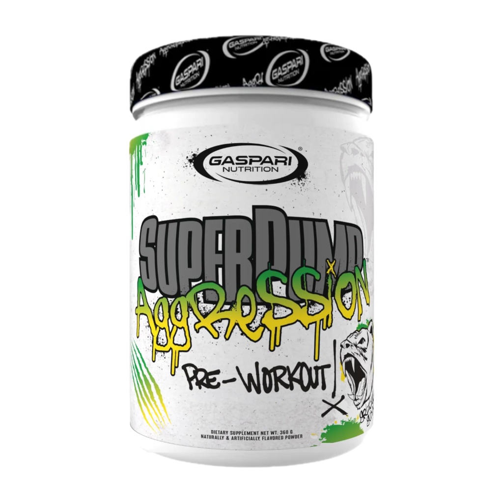 Gaspari Nutrition SuperPump Aggression Pre-Workout: Energie, Focus, Duurzaamheid en Herstel, met Creatine en Cafeïne (25 Servers, Grizzly Gummy)