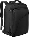 Matein Carry on Backpack, Extra Large Travel Backpack Uitbreidbaar vliegtuig goedgekeurd weekendtas voor mannen en vrouwen, waterbestendig lichtgewicht dagtas voor vlucht 40L, zwart
