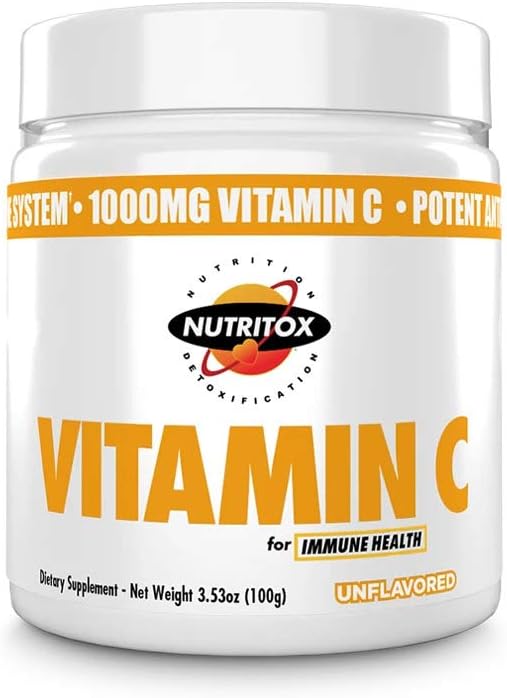 Vitamine C Powder Supplement - Pure Ascorbic Acid - Non-GMO - Unflavored Powdered Vitamine C - 100 Servings