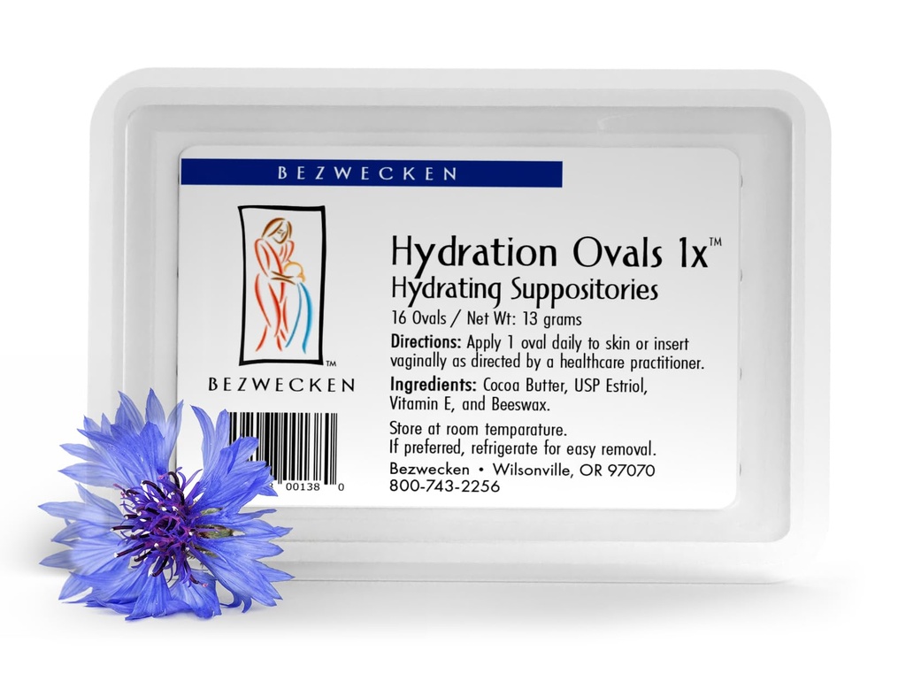 Bezwecken – Ovales d'hydratation 1x – 16 Suppositoires ovales - Formule professionnelle pour atténuer la sécheresse vaginale chez les femmes ménopausées - Sans danger, sans naturel et sans parabène