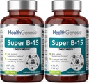 Super B-15 100 Vcaps 2 Pack - Niacin Calcium Choline Inositol DMG TMG - Ondersteunt gezonde zuurstof Energieniveaus