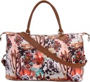 Weekendtas Duffle Bag voor vrouwen Grote reistas Overnachting Weekend Tassen met schouderband Koe Leopard Atzec...