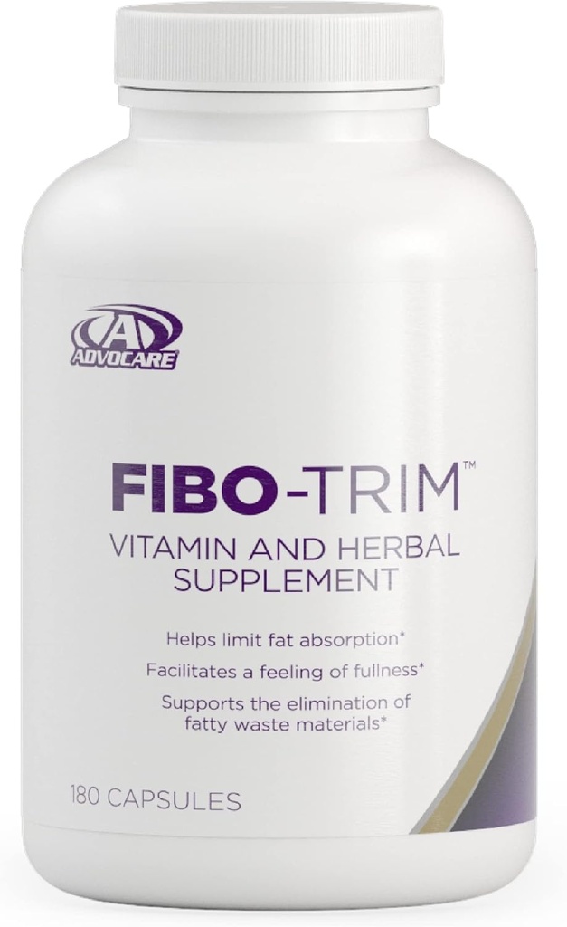 Advocare Fibo-Trim - Helpt de absorptie te beperken* - Dieetsupplement met vitamine C, vitamine E, Niacin, Taurine & Meer - 180 capsules