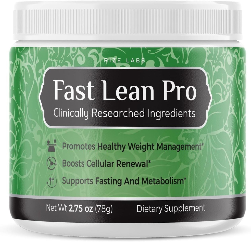 rize labs Fast Lean Pro Advanced Formula Supplement Hydration BCAA Drink Capsules in een Jar, Gemakkelijk te scoopen en smaakt geweldig (30 Serven)