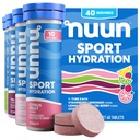 Nuun Sport Electrolyte tabletten voor proactieve hydratatie, gemengde smaken, 4 Pack (40 Servers)
