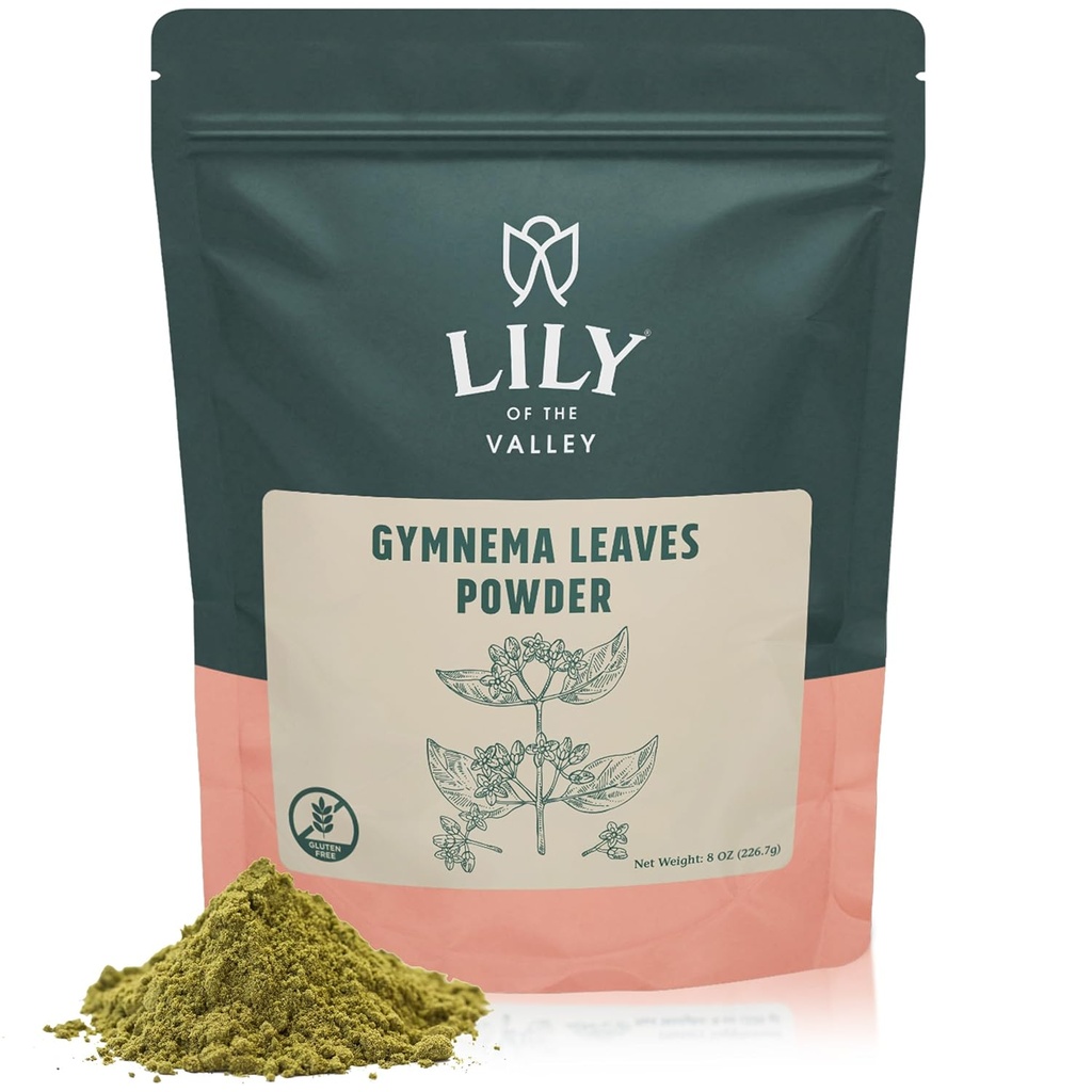 LILY OF THE VALLEY Gymnema Sylvestre Leaf Powder - Herbal Gurmar Powder - Vegan & Glutenvrij - verpakt in hersluitbare pouch (8oz, 226g)