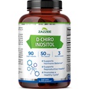 Zazzee D-Chiro-Inositol, 50 mg per capsule, 90 Vegan Capsules, Ideale dosering voor 40:1 ratio met Myo-Inositol, 3 maand supply, 100% vegetarisch, niet-GMO