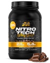 Muscletech Wei Protein Powder (Dubbele Rijke Chocolade, 2LB) - Nitro-Tech Whey Protein Isolaat Smoothie Mix voor Lean Muscle & Recovery - 24g van Whey Gold voor vrouwen en mannen - Verpakking mei Vary