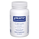 Pure Encapsulations Calcium (Citraat) - Supplement voor bot, tanden, colon en cardiovasculaire gezondheid ondersteuning* - met Premium Calcium citraat - 60 capsules