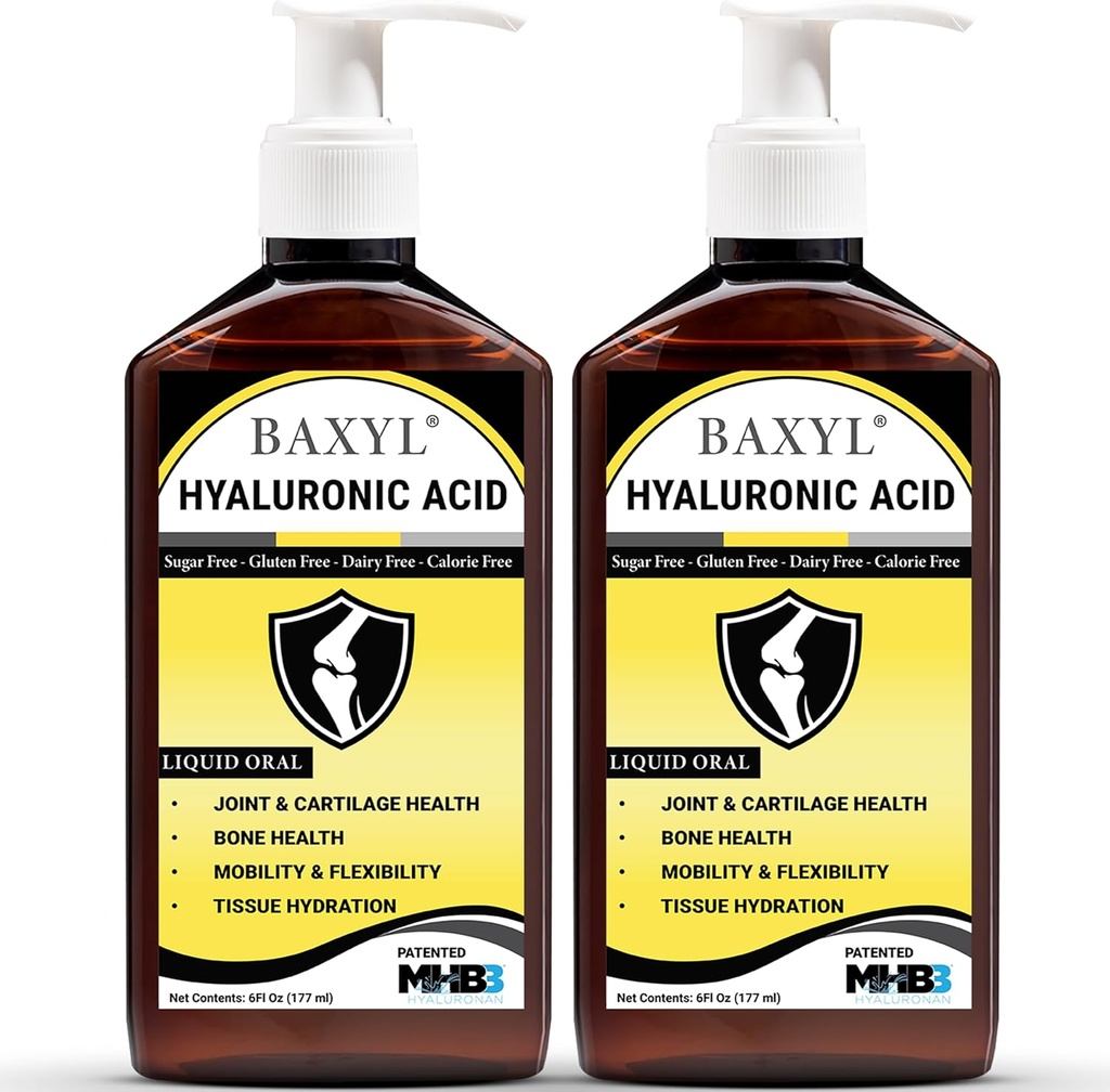 Supplément à l'acide hyaluronique liquide BAXYL pour le soulagement des articulations - 6 oz.(Pack de 2)