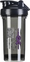 Sensibilisation à l'épilepsie Drapeau Amérique 18 Once Shaker Bouteille Mélangeur Pré-entraînement anti-fuite Secoues protéines Remplacement des repas Secoues Bouteille 500ML/18 Oz Noir