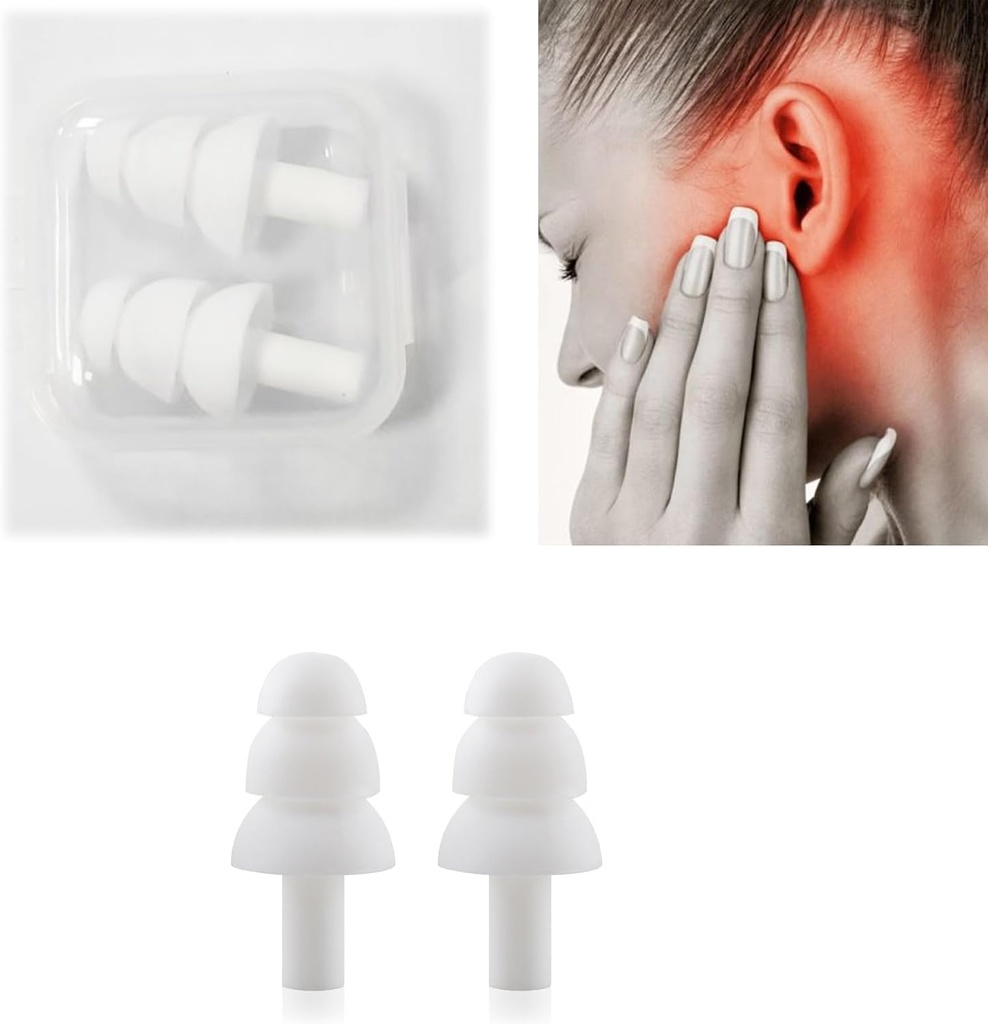 Tinnitus Relief for Ringing Ears, Tinnitus Relief Device, Anti Tinnitus Relief Ear Clip, Apparaat voor het stoppen van oorbellen, Tinnitus oordopje voor oorbellen, Drie lagen geluiddemping oordop (1 paar)
