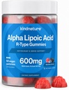 kindnature Alpha Lipoïnezuur Gummies - Neuropathie Supplementen - Vegan, Sugar-Free, Low Calorie 600 mg ALA Supplement - Pure ALA Alpha Lipoïnezuur 600 mg voor Antioxidant Voedingssupplementen