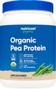Nutricost poudre de protéines de pois biologique (1 LB) non aromatisé - certifié USDA biologique, protéines de plantes, végétalien amical, sans gluten, non-OGM