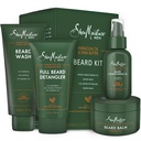 SheaMoisture Baard-Care Kit voor mannen, Inclusief Wash, Balsem, Olie, Conditioner, Natuurlijke Shea Butter & Maracuja Oil, Grote Gift