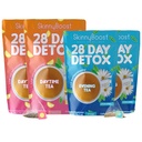 Skinny Boost Detox Tea Kit 4 PACK - 2 Daytime Thee (56 Bags) 2- Avond Thee (28 Bags) 