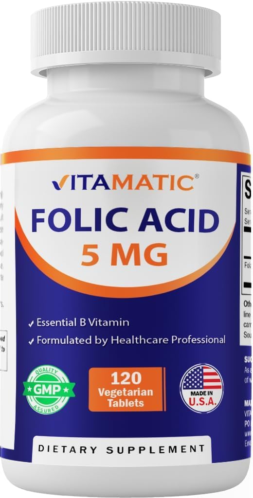 Vitamatic Folic Acid 5mg (5000 mcg) 