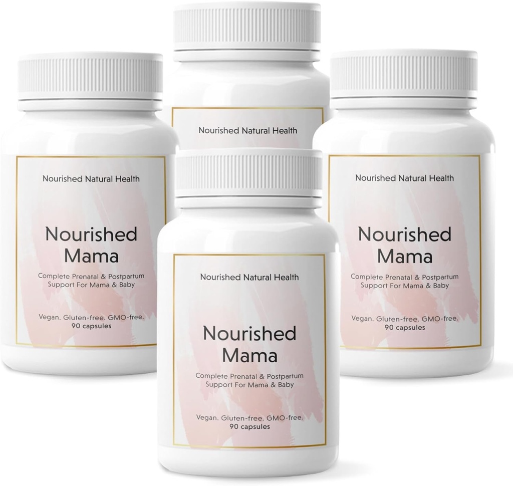 Gevoede Mama Prenatale Multivitamine - Vegan Multivitamine voor preconceptie, zwangerschap, postpartum en borstvoeding Ondersteuning - ijzer-vrij met gemethyleerde folaat en hoge dosis Choline - 360 capsules