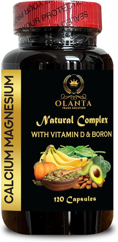 Calcium Magnesium Complex - Immune Support Supplement, Tandensupplement voor volwassenen, Calciumsupplementen voor vrouwen en mannen, Bone up Calcium Supplement - 1 Fles 120 Capsules