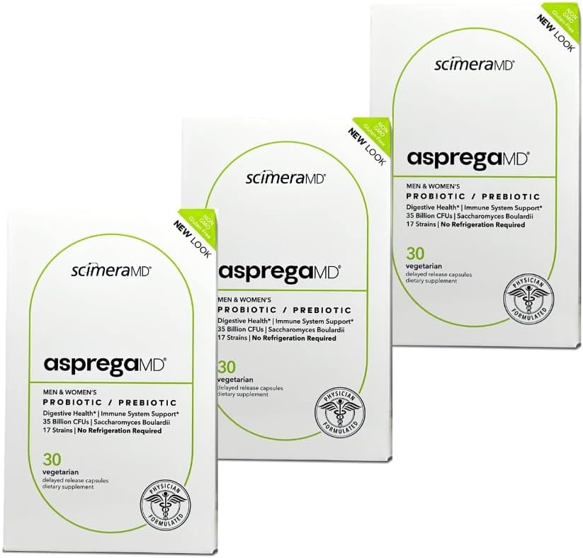 Asprega 30CT - Probiotic + Prebiotic Supplement 