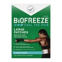 Biovries Large Pain Relief Patches, Menthol Pain Patches voor onderrug, nek, knie, & schouder, comfortabele en flexibele stof blijft op zijn plaats, FSA in aanmerking komen, 5 ct