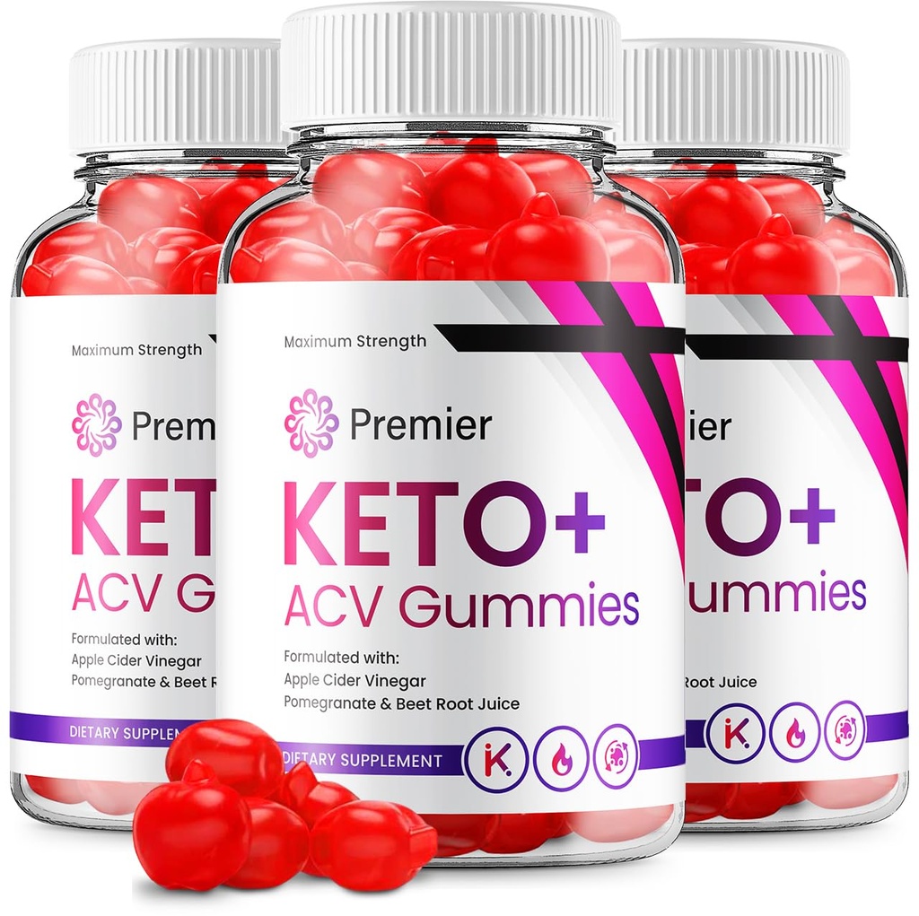 (3 Pack) Premier Keto ACV Gummies - Geavanceerde Formule Premiere Keto Plus ACV Gummies Apple Cider Vinegar Premier ACV Dieetsupplement Beoordelingen Mannen Vrouwen (180 Gummies)