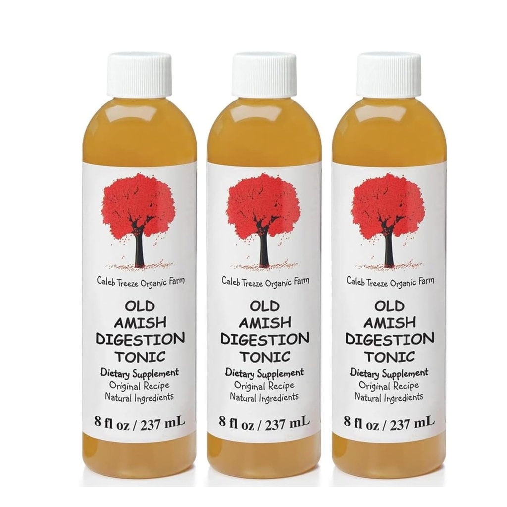 Caleb Treeze vieux tonique de digestion Amish (anciennement: arrête le reflux acide) 8 oz (paquet de 3)