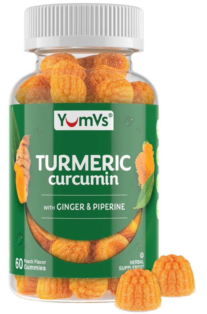 Curcumin Kurkuma Gummies Extra sterkte 2000mg 8:1 Extract Kurkuma supplement Gummies met zwarte peper & gember 