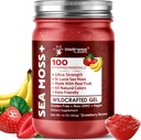 Irish Sea Moss Gel Raw - Wildcrafted Superfood Seamoss Gel - Strawberry Banana Flavor, Vitamin and Mineral-Rich from Pristine Caribbean Waters, Immune and Digestive Health Support - 10 oz.
