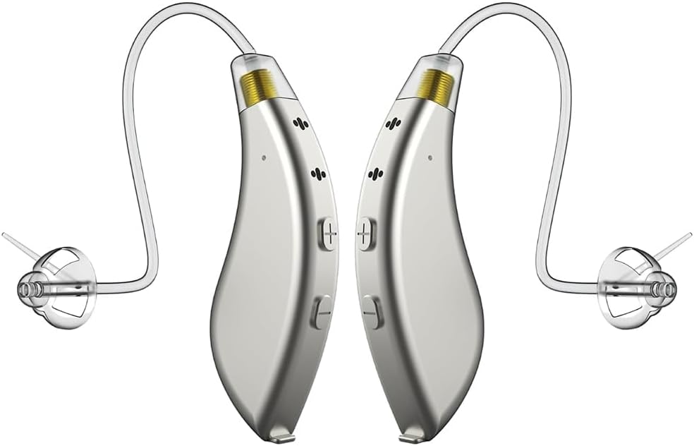 BlaidsX Pro Programmable Hearing Aids voor volwassenen met mobiele app, Hearing Test & Noise Annulering, Hearing Aids voor senioren met Bluetooth, Dual Mic & 48 DSP Channels