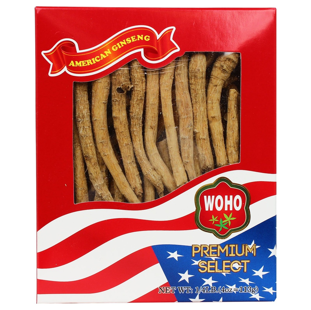 Woohoo Natural WOHO American Ginseng #104,4 Long Small #1 4oz Box