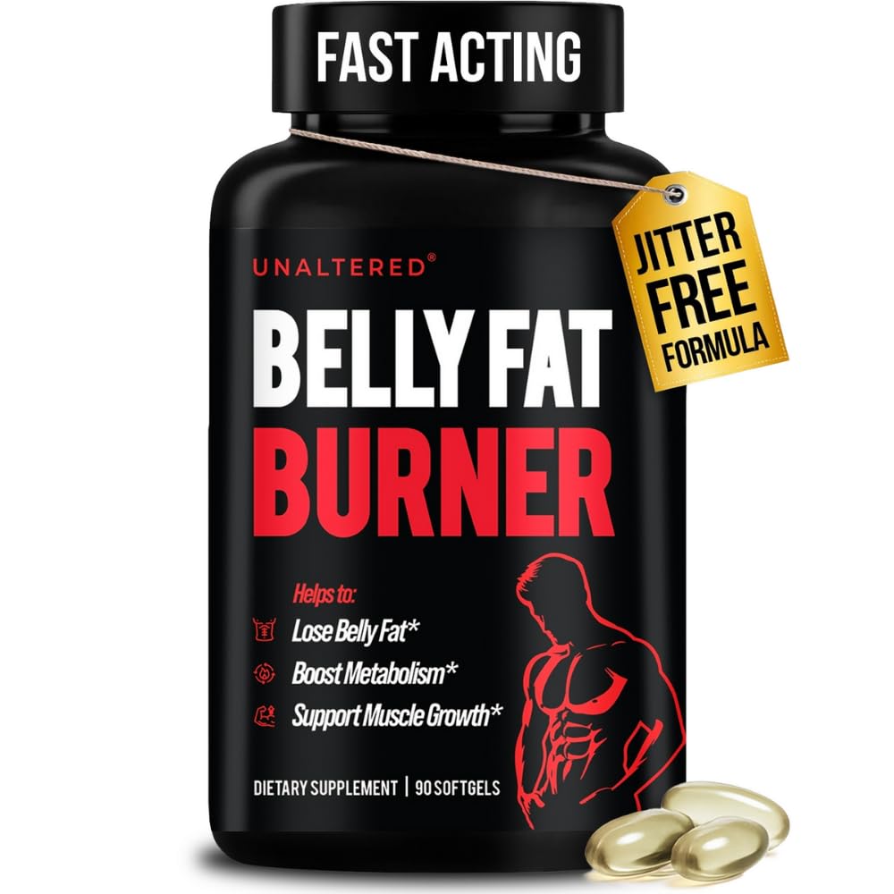 UNALTERED buik vet brander voor mannen - Natuurlijke gewichtsverlies pillen te ondersteunen verminderd lichaamsvet, behoud van spiermassa Lean, en een gezonde stofwisseling - CLA Dieetsupplement - 90 Softgel Capsules