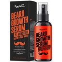 Baardgroei Serum voor mannen: Haargroei Spray met Biotine & Rice Water - Extra sterkte baardolie